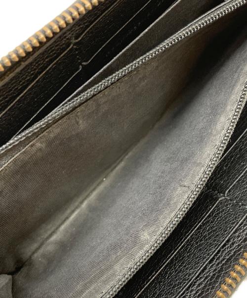 GUCCI（グッチ）GUCCI (グッチ) GG ロゴラウンドファスナー長財布 ブラックの古着・服飾アイテム