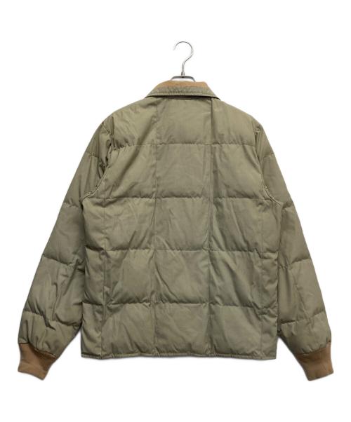 Eddie Bauer（エディーバウアー）Eddie Bauer (エディーバウアー) 襟 コーデュロイ 切替 キルティング ダウン ジャケット ベージュ サイズ:-の古着・服飾アイテム