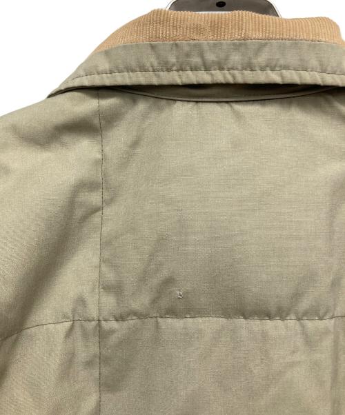 Eddie Bauer（エディーバウアー）Eddie Bauer (エディーバウアー) 襟 コーデュロイ 切替 キルティング ダウン ジャケット ベージュ サイズ:-の古着・服飾アイテム