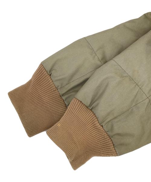 Eddie Bauer（エディーバウアー）Eddie Bauer (エディーバウアー) 襟 コーデュロイ 切替 キルティング ダウン ジャケット ベージュ サイズ:-の古着・服飾アイテム