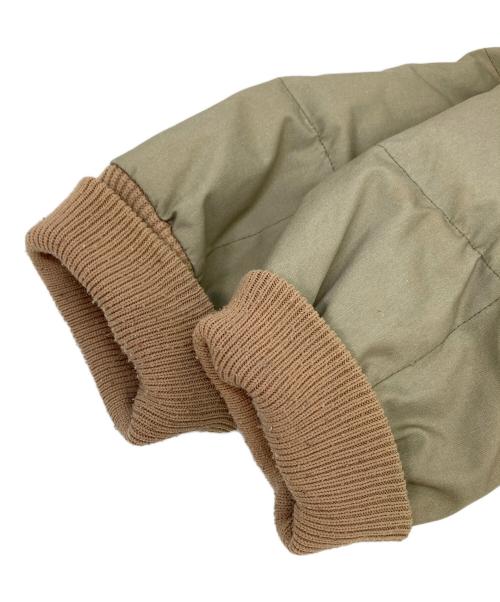 Eddie Bauer（エディーバウアー）Eddie Bauer (エディーバウアー) 襟 コーデュロイ 切替 キルティング ダウン ジャケット ベージュ サイズ:-の古着・服飾アイテム
