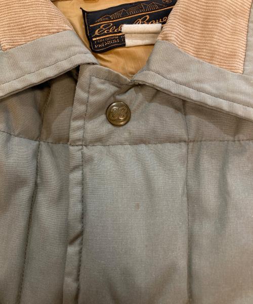 Eddie Bauer（エディーバウアー）Eddie Bauer (エディーバウアー) 襟 コーデュロイ 切替 キルティング ダウン ジャケット ベージュ サイズ:-の古着・服飾アイテム