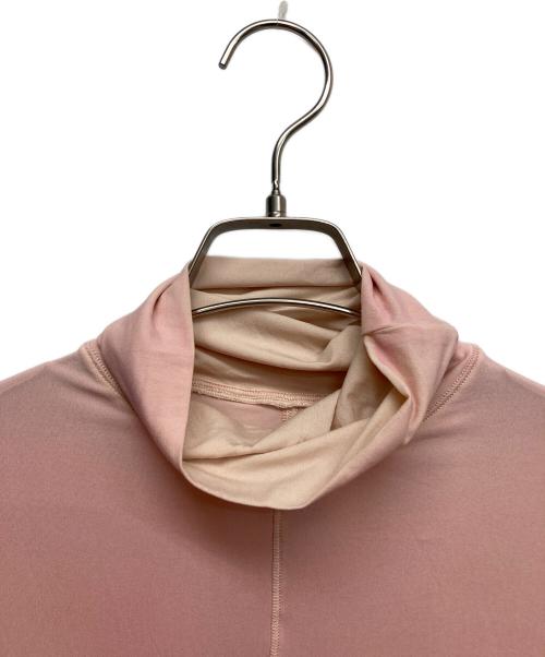 MM6（エムエムシックス）MM6 (エムエムシックス) ストレッチハイネックカットソー ピンク サイズ:XSの古着・服飾アイテム