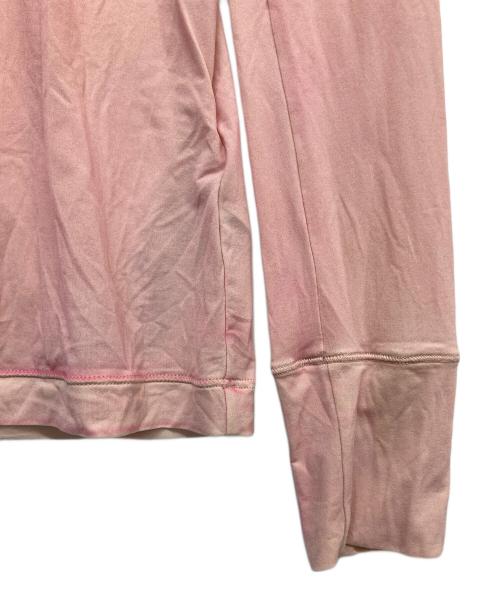 MM6（エムエムシックス）MM6 (エムエムシックス) ストレッチハイネックカットソー ピンク サイズ:XSの古着・服飾アイテム