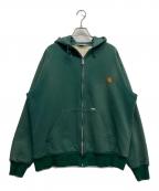 CarHarttカーハート）の古着「ジップパーカー」｜グリーン