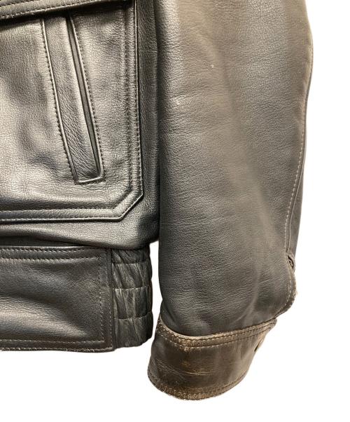 KADOYA（カドヤ）kadoya (カドヤ) G-1タイプカウレザージャケット ブラック サイズ:Lの古着・服飾アイテム