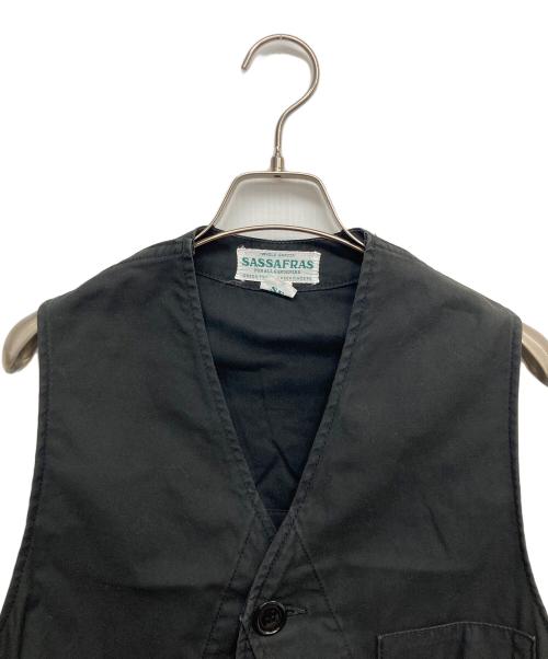 SASSAFRAS（ササフラス）SASSAFRAS (ササフラス) GARDEN TOUGH VEST ブラック サイズ:Sの古着・服飾アイテム