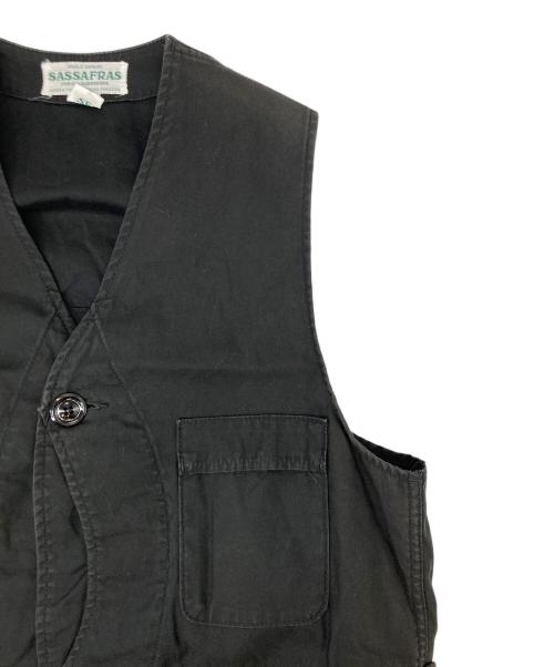 SASSAFRAS（ササフラス）SASSAFRAS (ササフラス) GARDEN TOUGH VEST ブラック サイズ:Sの古着・服飾アイテム