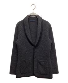 LARDINI（ラルディーニ）の古着「ニットショールカラージャケット」｜ブラック