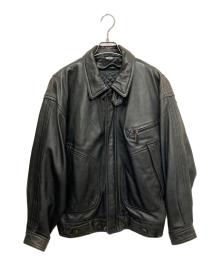 INTERMEZZO（インターメッツォ）の古着「A-2タイプ フライトレザージャケット」｜ブラック