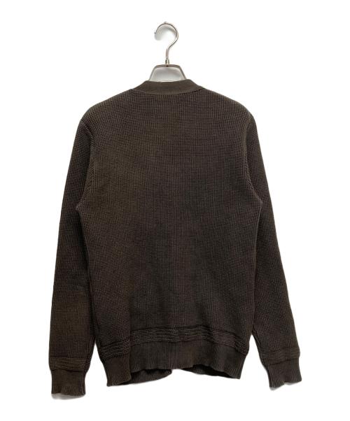 ACVM（エーシーブイエム）ACVM (エーシーブイエム) ワッフルコットンニットカーディガン ブラウン サイズ:36の古着・服飾アイテム