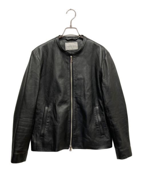 Adam et Rope（アダム エ ロペ）Adam et Rope (アダム エ ロペ) シングルライダースラムレザージャケット ブラック サイズ:Sの古着・服飾アイテム