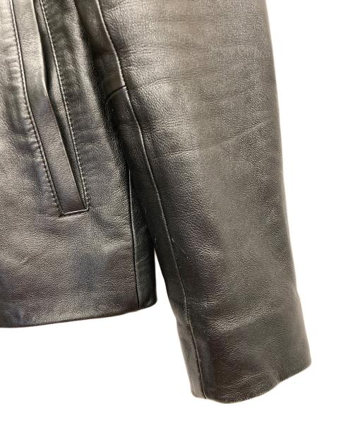 Adam et Rope（アダム エ ロペ）Adam et Rope (アダム エ ロペ) シングルライダースラムレザージャケット ブラック サイズ:Sの古着・服飾アイテム