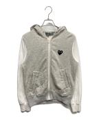 PLAY COMME des GARCONSプレイコムデギャルソン）の古着「アイコンジップパーカー」｜グレー