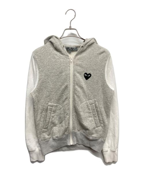 PLAY COMME des GARCONS（プレイコムデギャルソン）PLAY COMME des GARCONS (プレイコムデギャルソン) アイコンジップパーカー グレー サイズ:Mの古着・服飾アイテム