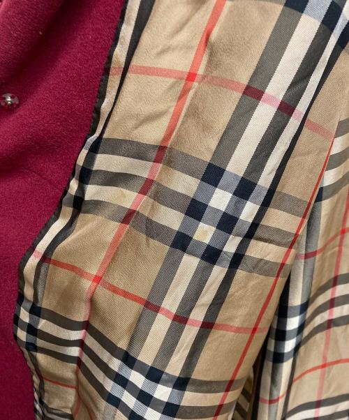 Burberry's（バーバリーズ）Burberry's (バーバリーズ) ウールガウンコート レッド サイズ:無しの古着・服飾アイテム