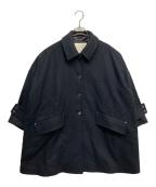 MACKINTOSHマッキントッシュ）の古着「HUMBIE メルトン オーバーサイズ ドロップショルダーコート」｜ネイビー
