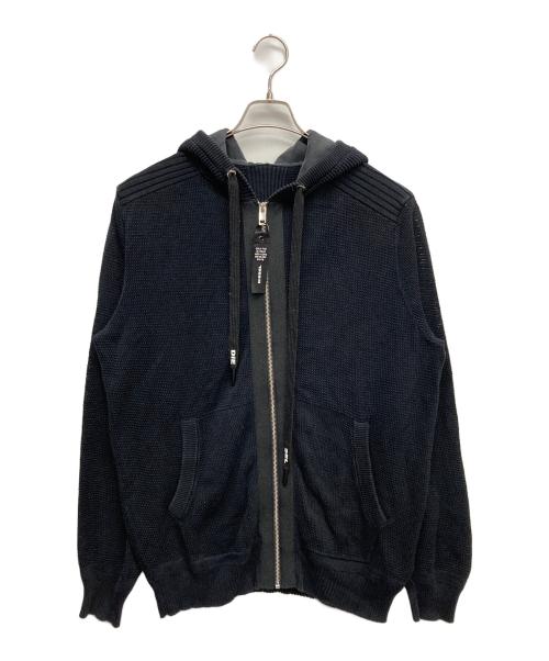 DIESEL（ディーゼル）DIESEL (ディーゼル) メッシュジップパーカー ブラック サイズ:Lの古着・服飾アイテム