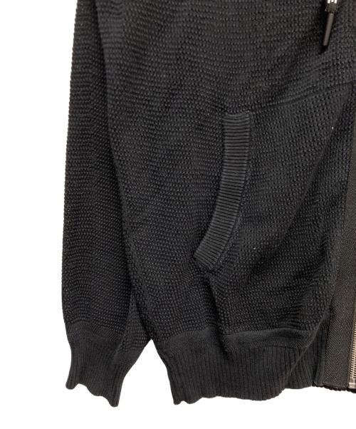 DIESEL（ディーゼル）DIESEL (ディーゼル) メッシュジップパーカー ブラック サイズ:Lの古着・服飾アイテム