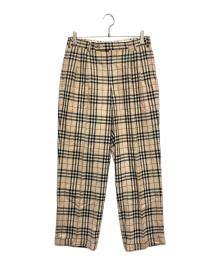 BURBERRY GOLF（バーバリーゴルフ）の古着「ノバチェックパンツ」｜ブラウン