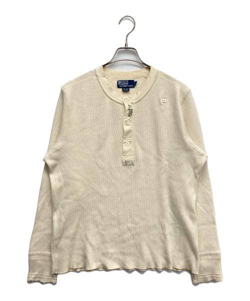 POLO RALPH LAUREN（ポロ・ラルフローレン）POLO RALPH LAUREN (ポロ・ラルフローレン) ヘンリーネックカットソー ホワイト サイズ:Lの古着・服飾アイテム