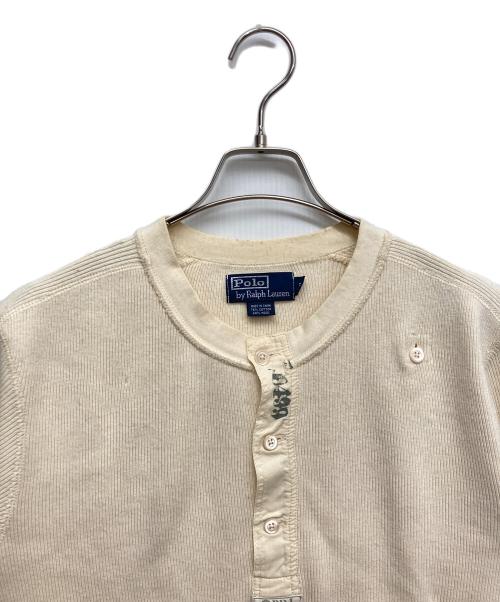 POLO RALPH LAUREN（ポロ・ラルフローレン）POLO RALPH LAUREN (ポロ・ラルフローレン) ヘンリーネックカットソー ホワイト サイズ:Lの古着・服飾アイテム