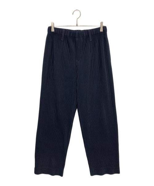 HOMME PLISSE ISSEY MIYAKE（オム プリッセ イッセイ ミヤケ）HOMME PLISSE ISSEY MIYAKE (オム プリッセ イッセイ ミヤケ) プリーツワイドパンツ ネイビー サイズ:2の古着・服飾アイテム