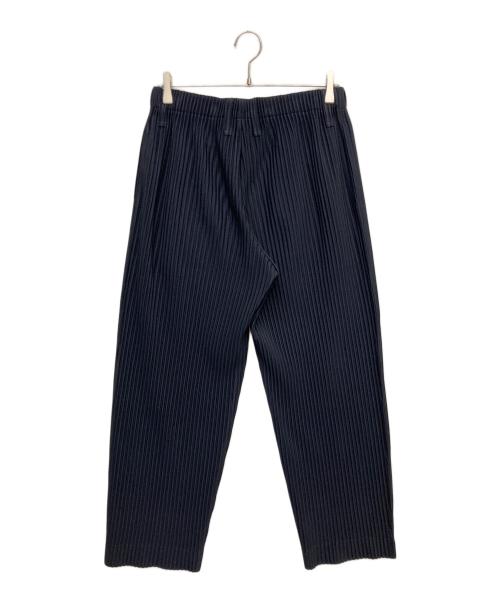 HOMME PLISSE ISSEY MIYAKE（オム プリッセ イッセイ ミヤケ）HOMME PLISSE ISSEY MIYAKE (オム プリッセ イッセイ ミヤケ) プリーツワイドパンツ ネイビー サイズ:2の古着・服飾アイテム