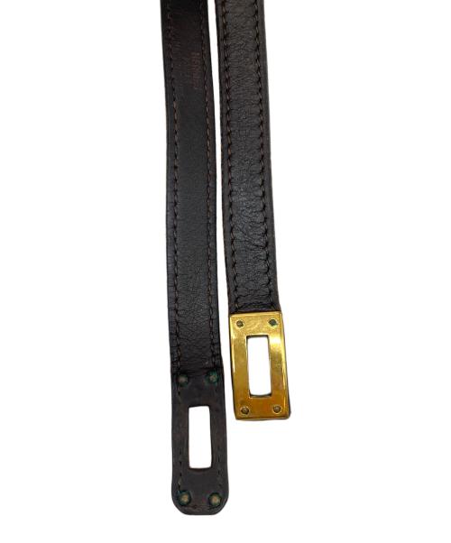 HERMES（エルメス）HERMES (エルメス) ケリードゥブルトゥール-ブレスレット ゴールド×ブラックの古着・服飾アイテム