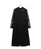 MURRALミューラル）の古着「Petal collar lace dress」｜ブラック