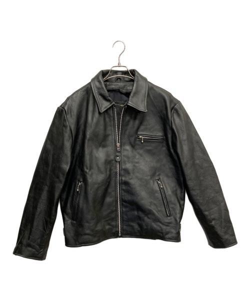 REBEL（レベル）REBEL (レベル) レザージャケット ブラック サイズ:Lの古着・服飾アイテム