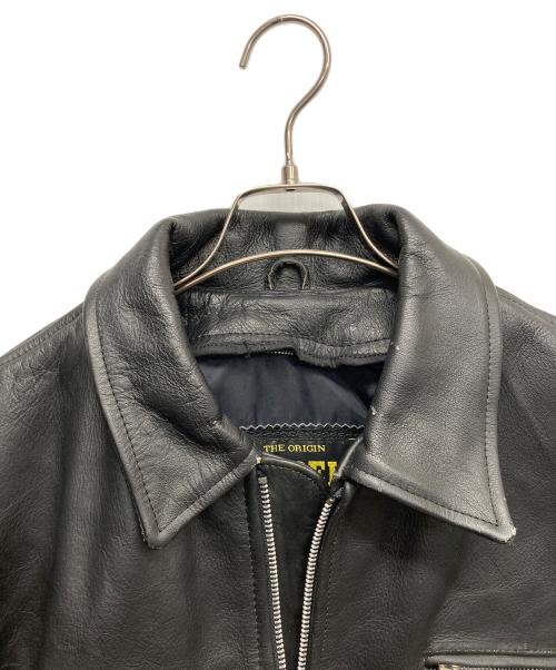 REBEL（レベル）REBEL (レベル) レザージャケット ブラック サイズ:Lの古着・服飾アイテム