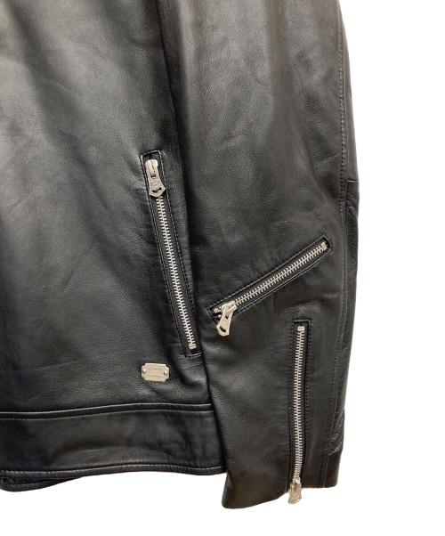 THE CRIMIE（ザ クライミー）THE CRIMIE (ザ クライミー) LAMB LEATHER SINGLE RIDERS JACKET ブラック サイズ:XLの古着・服飾アイテム