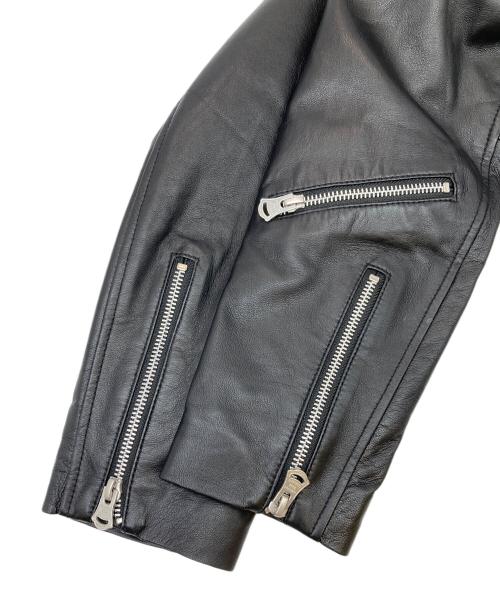 THE CRIMIE（ザ クライミー）THE CRIMIE (ザ クライミー) LAMB LEATHER SINGLE RIDERS JACKET ブラック サイズ:XLの古着・服飾アイテム
