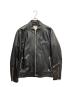 THE CRIMIE（ザ クライミー）の古着「LAMB LEATHER SINGLE RIDERS JACKET」｜ブラック