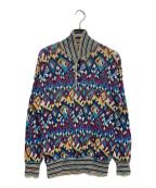 missoniミッソーニ）の古着「コラージュショールカラーニット」｜マルチカラー