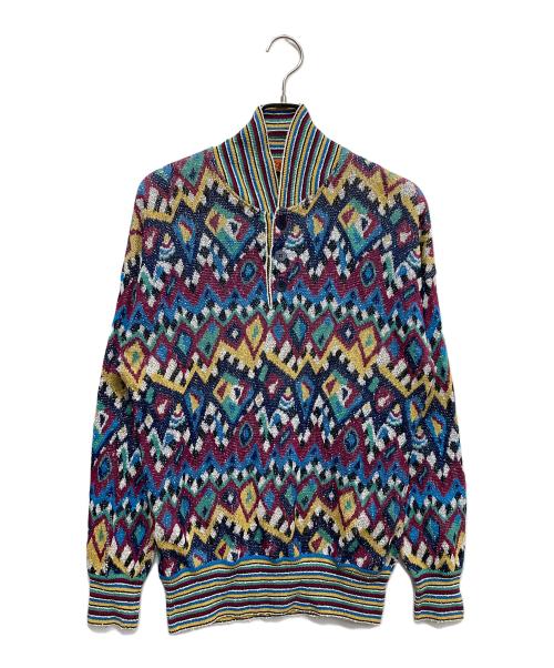 missoni（ミッソーニ）MISSONI (ミッソーニ) コラージュショールカラーニット マルチカラー サイズ:無しの古着・服飾アイテム