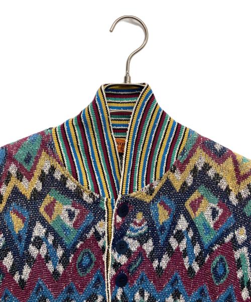 missoni（ミッソーニ）MISSONI (ミッソーニ) コラージュショールカラーニット マルチカラー サイズ:無しの古着・服飾アイテム