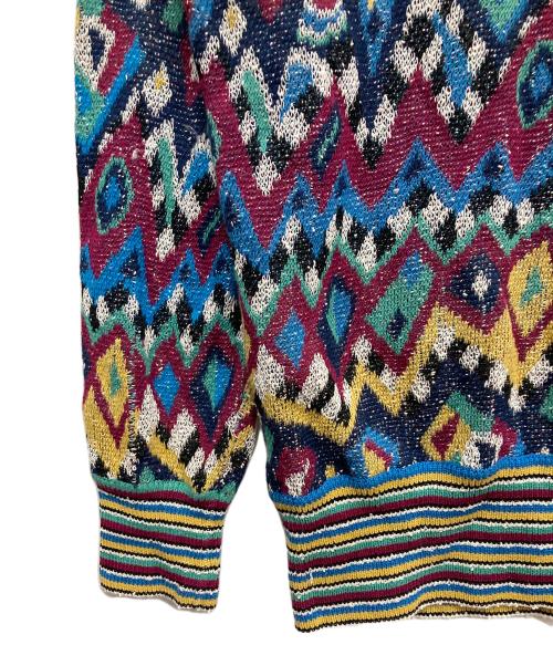 missoni（ミッソーニ）MISSONI (ミッソーニ) コラージュショールカラーニット マルチカラー サイズ:無しの古着・服飾アイテム