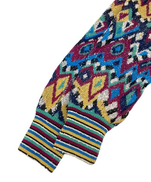 missoni（ミッソーニ）MISSONI (ミッソーニ) コラージュショールカラーニット マルチカラー サイズ:無しの古着・服飾アイテム
