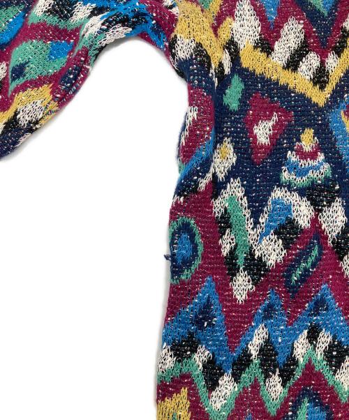 missoni（ミッソーニ）MISSONI (ミッソーニ) コラージュショールカラーニット マルチカラー サイズ:無しの古着・服飾アイテム