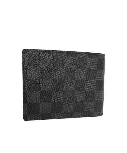 LOUIS VUITTON（ルイ ヴィトン）LOUIS VUITTON (ルイヴィトン) ポルトフォイユ・フロリン ブラック サイズ:- N63074 RI3155 ダミエ・グラフィット  ポルトフォイユ・フロリンの古着・服飾アイテム