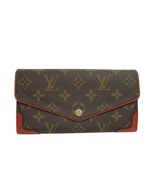 LOUIS VUITTON（ルイ ヴィトン）LOUIS VUITTON (ルイヴィトン) ポルトフォイユ・サラ ブラウン×レッド サイズ:- モノグラムスリーズ M61184 MI2197　ポルトフォイユ・サラの古着・服飾アイテム