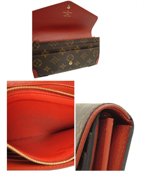 LOUIS VUITTON（ルイ ヴィトン）LOUIS VUITTON (ルイヴィトン) ポルトフォイユ・サラ ブラウン×レッド サイズ:- モノグラムスリーズ M61184 MI2197　ポルトフォイユ・サラの古着・服飾アイテム
