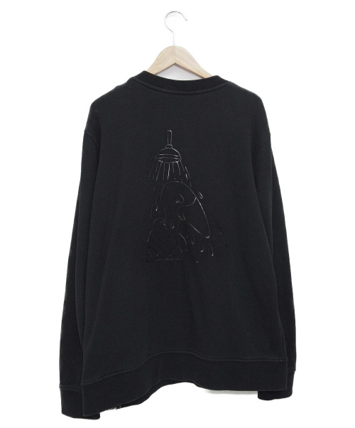MONCLER（モンクレール）MONCLER (モンクレール) サイドジップラバーロゴプリントスウェット ブラック サイズ:L  18SSモデル　D10918026450　8098U　MAGLIA GIROの古着・服飾アイテム