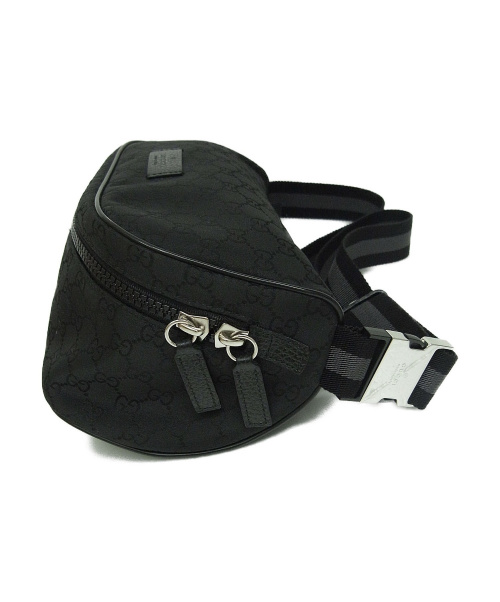 GUCCI（グッチ）GUCCI (グッチ) ウエストバッグ ブラック GG 449182 204991の古着・服飾アイテム