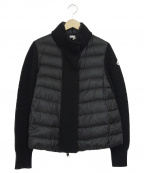 MONCLERモンクレール）の古着「ニット切替ジャケット」｜ブラック