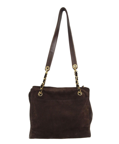 CHANEL（シャネル）CHANEL (シャネル) チェーントートバッグ ブラウン サイズ:下記参照 3662957の古着・服飾アイテム