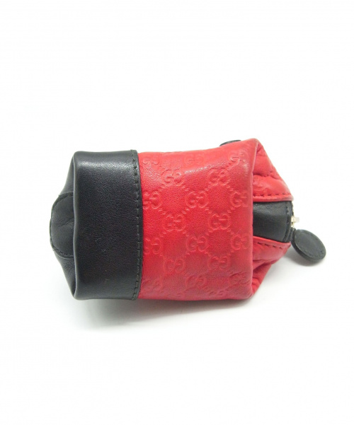 GUCCI（グッチ）GUCCI (グッチ) マイクログッチシマコインケース レッド×ブラック サイズ:下記参照 282640 002058 テントウ虫の古着・服飾アイテム