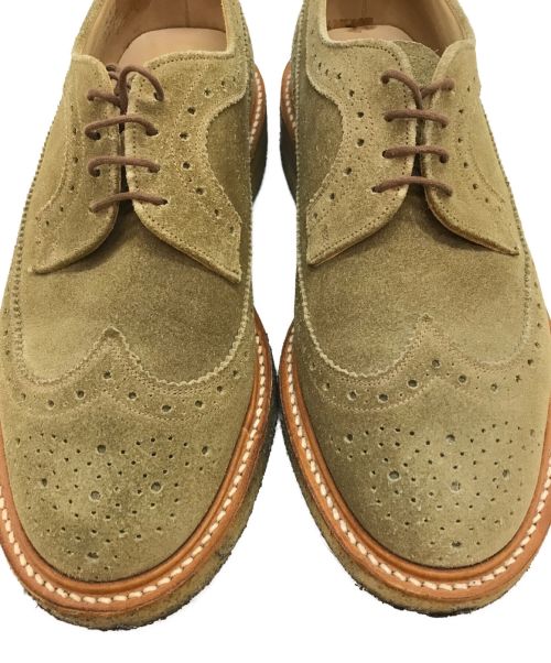 Tricker's（トリッカーズ）Tricker's (トリッカーズ) スエードウィングチップシューズ ベージュ サイズ:8h.55(約27cm)の古着・服飾アイテム